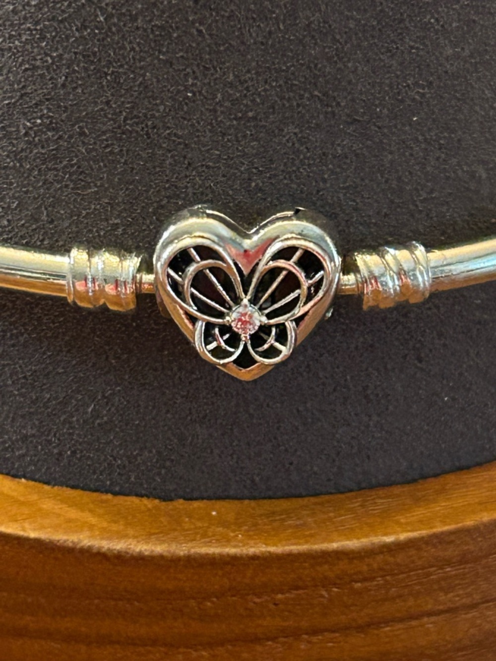 Pandora 925 Sterling Silver Heart Butterfly Filigree Charm Bracelet